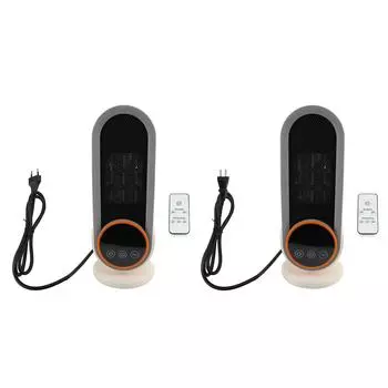 Обогреватель 1200 Вт Керамический PTC Быстрый нагрев Регулируемый Портативный Настольный Электрический Обогреватель с Таймером R US Plug 110V