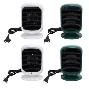 Обогреватель 600 Вт Энергоэффективный настольный обогреватель для использования в помещении Быстрый нагрев Электрический настольный обогреватель f White EU Plug 220V