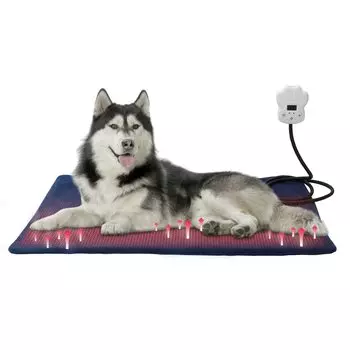 Обогреватель для домашних животных Pet Hot Carpet с 4-ступенчатой функцией таймера, защитой от перегрева, 6-ступенчатой регулировкой температуры, электрический обогреватель с двухсторонним обогревом для помещений и