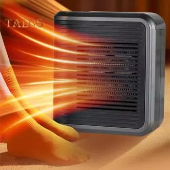 Обогреватель для использования в помещении, 800 Вт, функция быстрого нагрева, таймер, защита от перегрева, цифровой дисплей, безопасный небольшой обогреватель, вентилятор чёрный