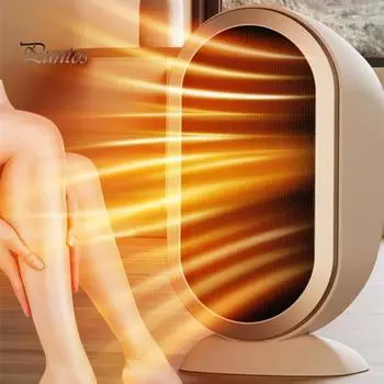 Обогреватель для помещений с 7 защитными устройствами Быстрый улучшенный нагрев Регулируемая температура Малошумный обогреватель для помещений небольшого размера EU бежевый