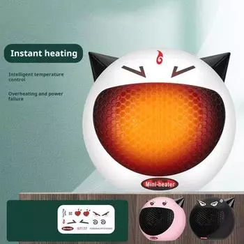 Обогреватель помещения Обогреватель помещения Быстрый нагрев Регулировка температуры Компактный дизайн Энергоэффективный EU чёрный