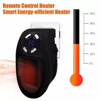 Обогреватель с дистанционным управлением, цифровым дисплеем, регулируемым термостатом и таймером, тихий, настенный US Plug A