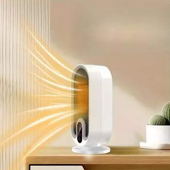 Обогреватель с термостатом - электрический обогреватель для использования в помещении, таймер на 2-6 часов, быстрый нагрев керамического обогревателя для офиса, дома - керамическое отопление PTC 220v белый