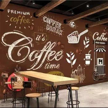 Обои 3d Фотообои Европейский Ретро Ностальгический Кофейня Обои Ресторан Обои 200 cm(W) x 140 cm(H)
