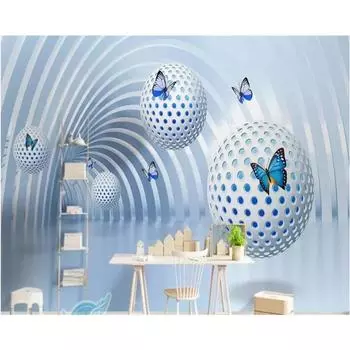 Обои 3d Mural Mural Building Space Modern Background Wall Papers Home Decor 3d Wallpaper 200 cm(W) x 140 cm(H)