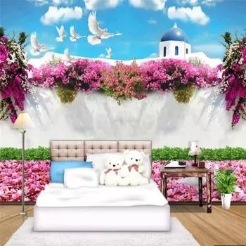 Обои 3d Mural Романтический пейзаж Mural Фон Стена Гостиная Спальня Ресторан Обои 200 cm(W) x 140 cm(H)