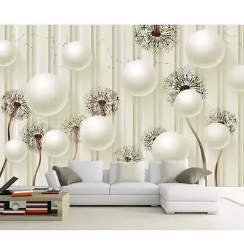 Обои 3d шар одуванчик настенная роспись гостиная спальня фон 3d обои домашний декор 200 cm(W) x 140 cm(H)