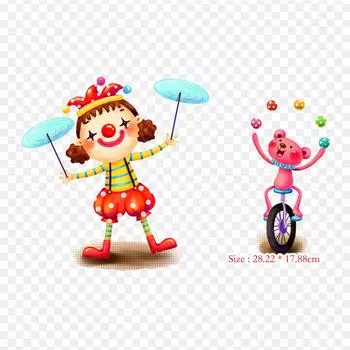 Обои для рабочего стола, клоун, термопечать, виниловые нашивки, наклейки для одежды, аппликации «сделай сам», моющиеся нашивки