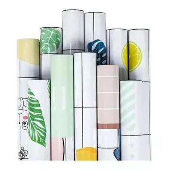 Обои для стен в рулонах Без формальдегида Водостойкая наклейка для ванной Водостойкие обои с мраморным узором Самоклеящиеся обои 1M x 60CM