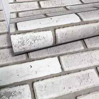 Обои из белого и серого кирпича, самоклеящиеся, съемные, прочные, отрываются и приклеиваются, контактная бумага из искусственного кирпича, украшение для дома 45cm*200cm