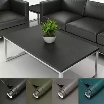 Обои из искусственной кожи, кухонный шкаф, стол, мебель, наклейки, ПВХ, водонепроницаемая кожа, виниловая контактная бумага 45CM*200CM зелёный