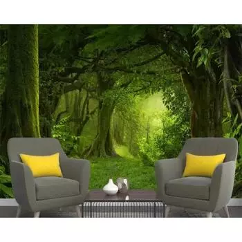 Обои Лес Большое Дерево Газон Природа Пейзаж Фреска Гостиная Спальня Телевизор Фон 3d Обои 200 cm(W) x 140 cm(H)