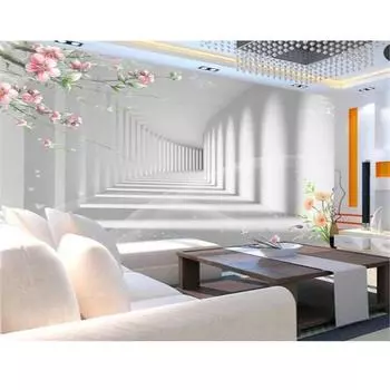 Обои Promenade Extension Space Flowers Обои Гостиная Спальня ТВ Фон Настенная роспись Украшения Обои 200 cm(W) x 140 cm(H)