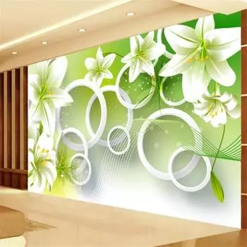 Обои Расписанные вручную цветы Фреска ТВ Фон Стена Гостиная Спальня Цветы Обои 200 cm(W) x 140 cm(H)