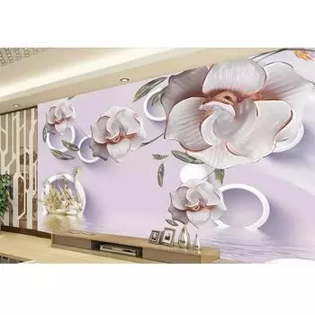 Обои Романтичный светлый модный жемчужно-розовый настенный рисунок гостиная спальня настенный рисунок украшение дома 3d обои 200 cm(W) x 140 cm(H)
