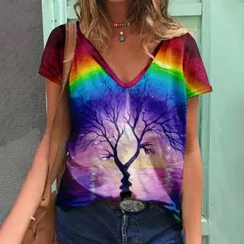 Обои с принтом на футболках 3D, предназначенные для женщин, летние новинки, хит продаж, летние хиты продаж, курсы дизайна для женщин XS