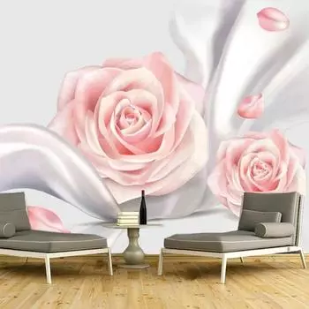Обои Современные 3D Роза Цветок Настенная Живопись Гостиная Телевизор Фон Настенная Роспись Домашний Декор 200 cm(W) x 140 cm(H)