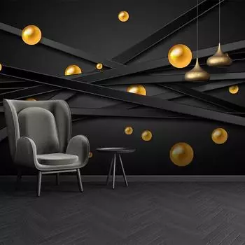 Обои Современный Простой Геометрический Круг Настенная Роспись Гостиная Диван Спальня Фон Домашний Декор 200 cm(W) x 140 cm(H)