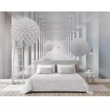 Обои Здание Пространство Расширение Настенная роспись Полигональный шар Роспись Гостиная Спальня 3d Обои Домашний декор 200 cm(W) x 140 cm(H)