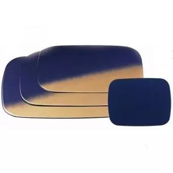 Obon Oval Shikizen Purple Gold Painted Measure Dimensions x x ABS Resin Japanese Commercial Use Blurred/Navy 3.5 [40.8 30.5 0.5cm] (7-68-3)