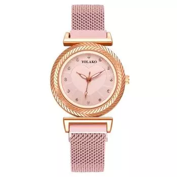 Обработка на заказ бриллиантовая инкрустация женские часы женские часы Milan с железным магнитом кварцевые часы магнит синий