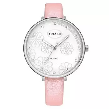 Обработка на заказ мода алмазная печать женские часы женские часы кожаный ремешок кварцевые часы женские белый