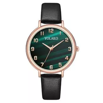 Обработка на заказ Xiaohongshu цифровые маленькие зеленые часы женские часы женские часы ремень кварцевые часы часы