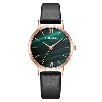 Обработка на заказ Xiaohongshu маленькие зеленые часы женские часы женские часы ремень кварцевые часы часы