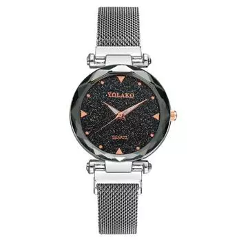 Обработка на заказ звездное небо женские часы женские часы железный магнит кварцевые часы магнитные часы красный