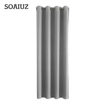 Обработка окон, антивыцветающие изолированные съемные бытовые шторы для спальни 100x130cm синий