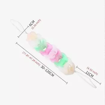 Обработка полоски для ванны, шарик для ванны, натирание спины, банное полотенце, увеличение полоски для ванны, разноцветные цветы для ванны. 2pcs разноцветный