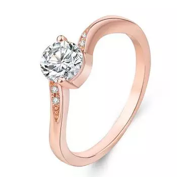 Обращаясь к кольцу с вермикулитом, кольцо из белого золота с покрытием из белого золота 1 карат, кольцо с белым бриллиантом, аксессуары для рук 10