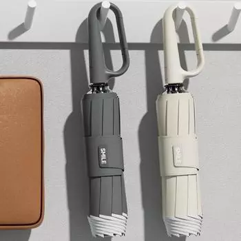 Обратный автоматический зонт с кольцевой пряжкой, устойчивый к шторму, утолщенный и усиленный ночной светоотражающий складной зонт синий