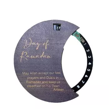 Обратный отсчет Деревянные украшения Праздничное украшение Акриловые праздничные вечеринки Вращающийся календарь обратного отсчета One Size чёрный