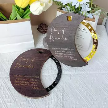 Обратный отсчет Деревянные украшения Праздничное украшение Акриловые праздничные вечеринки Вращающийся календарь обратного отсчета One Size чёрный