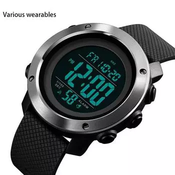 Обратный отсчет Мужские студенческие электронные часы мужские многофункциональные спортивные часы с двойным дисплеем