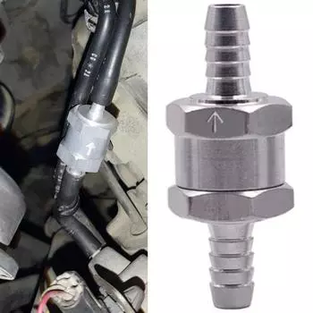 Обратный топливный клапан | Алюминиевый сплав 6/8/10/12 мм | Односторонний клапан для бензиновых, дизельных и водопроводных линий | Совместим с Peugeot и Renault 12MM