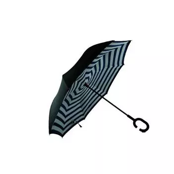 [Обратный зонт] Двухслойный зонт с C-образной ручкой, автоматический зонт в стиле ретро с длинной ручкой, без использования рук