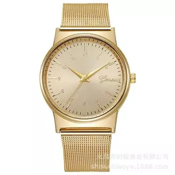 Образец дизайна женских часов Модные стили Женские кварцевые наручные часы Лучший бренд женские часы золотистый