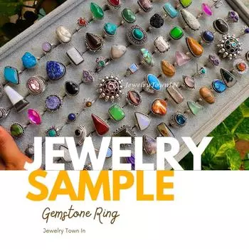 Образец кольца из натурального драгоценного камня, кольцо с покрытием из стерлингового серебра 925 пробы, загадочный набор колец, эффектные кольца, загадочные кольца, рождественский подарок 6 To 13 жёлтый