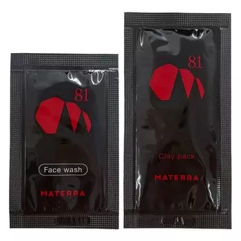 Образец очищающей пенки для лица MATERRA 1 шт. Образец глиняной упаковки 1 шт.