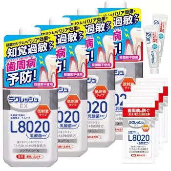 Образец упаковки LACRESH EX лечебная жидкая зубная паста L8020 молочнокислые бактерии 280 мл не густая проникает в каждый уголок пародонтоза жидкость