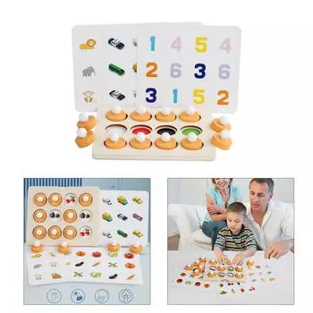 Образовательная игра на память, деревянная головоломка с животными и фруктами для детей, развивает когнитивные навыки и способствует раннему развитию.