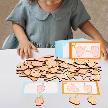 Образовательная игра на соответствие, Игрушка в форме жеста, Настольная игрушка для раннего развития детей,