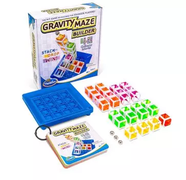 Образовательная игра Thinkfun Gravity Maze Builder 76551 для детей от 5 лет и старше, на японском языке, с пояснениями (Дети на доске)