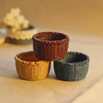 Образовательная мини-корзина. Изысканная практичная модель. Компактная миниатюрная модель корзины для кукольного домика.