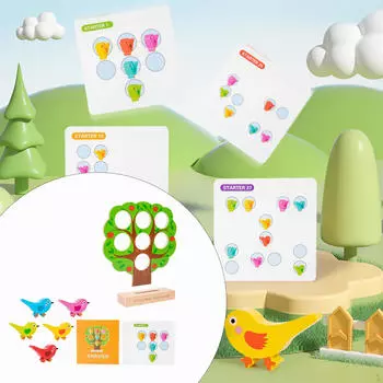 Образовательная обучающая игрушка для малышей Монтессори из дерева для дня рождения, праздника, вечеринки, распознавания цветов