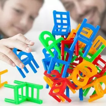 Образовательные балансировочные стулья Интерактивные строительные модели Игра «Складывание стульев» Интерактивная игра 18pcs