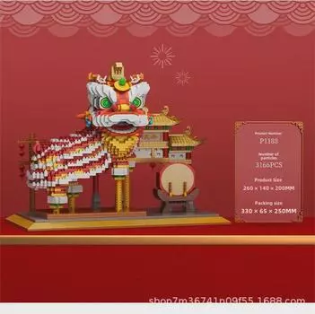 Образовательные блоки серии «Танец льва» Югао Гочао: Детские настольные украшения и новогодние подарки